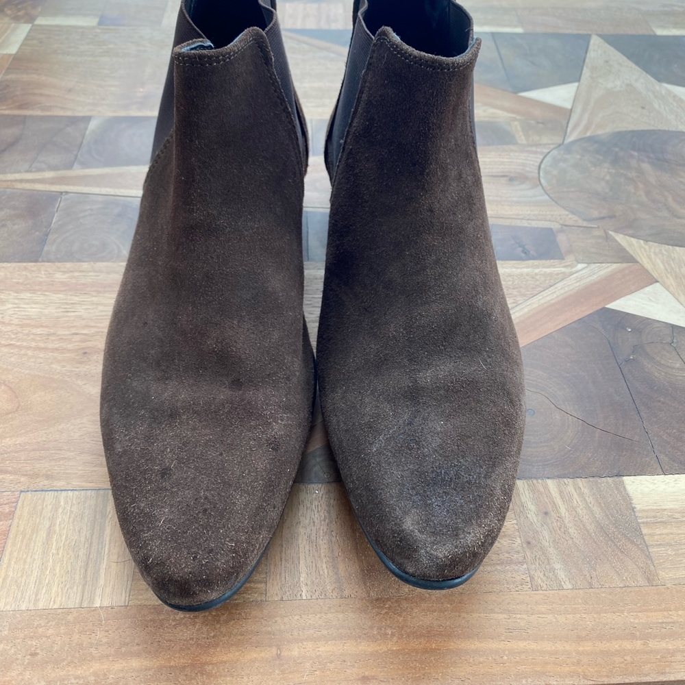 Brown suede ASOS Chelsea boots